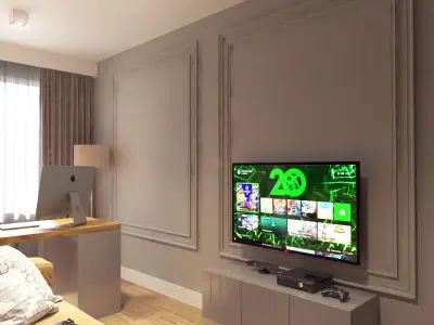 Simple Livingroom Low-poly 3D model