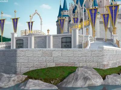  Floating Fantasy Disneyland Cinderella Castle 