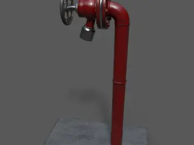 water pipe  Low-poly 3D model