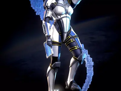 Mass Effect Fanart - Liara TSoni 3d print model Pose 1 3D print model