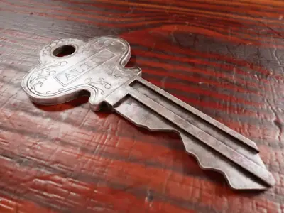 Locker Key Low-poly 3D model