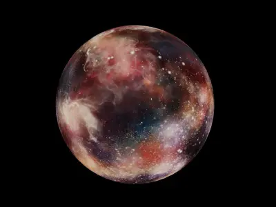 HDRI Panoramic Sky - 360 starfield - 04nebula Low-poly 3D model