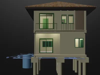 Buildings under construction set 01 3D Model Pack