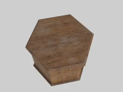 Wooden Stand  Low-poly 3D model