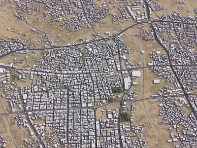 Khamis Mushait Low-poly 3D model