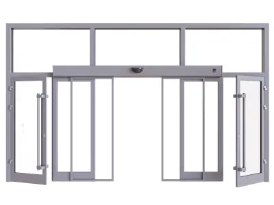 Aluminium door 3D model