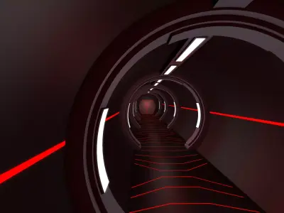 Sci fi Tunnel 3D model 49