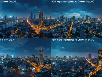 HDRI Night Collection - Reimagined Ho Chi Minh City - Part 3 3D model