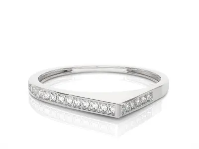 Light Minimalist Diamond Ring 3D print model