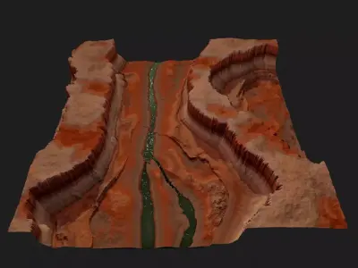 CANYON HIGH QUALITY GAME READY Low-poly 3D model