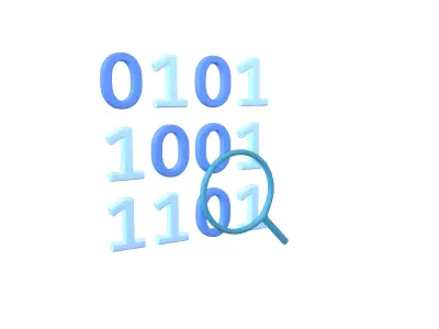Data Search Icon v1 001 Low-poly 3D model