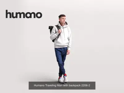 Humano 6-Pack - TRAVELING PEOPLE - 6x 3D models A