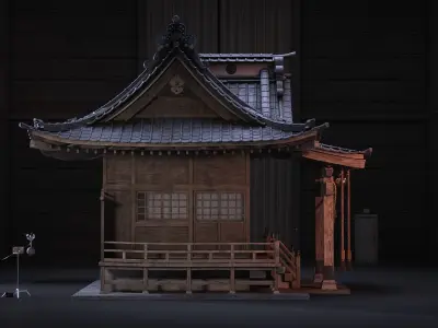 Shinto Shrine Japanese Temple 3D model