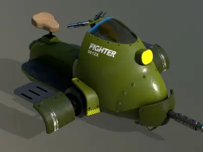 Sci Fi Space Hover Scooter Low-poly 3D model