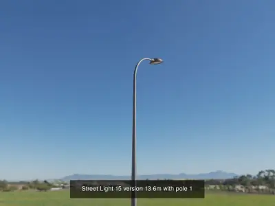 Street Light 15 with pole 1 3D Model Pack