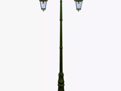 Ornate Vintage Street Lamp Pack Game Ready Low Poly PBR  Quad 