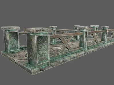 biridge 1 stone bridge Low-poly 3D model
