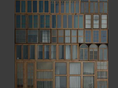 Trim Sheet Windows Perfect for low poly models 3D model