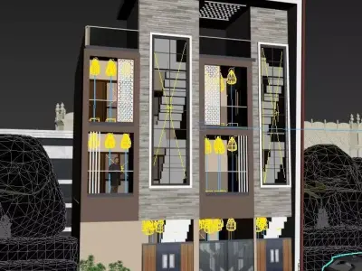 Modern Elevation Exterior 3D model