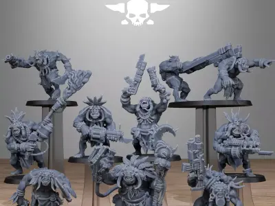 Orkaz Tribal Infantry 3D print model