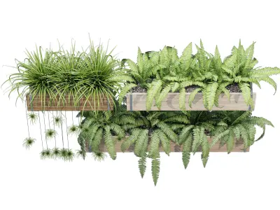 Banded Redwood Window Box 3D model