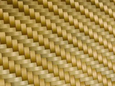 Powered Metal Golden Design PBR Seamless Texture