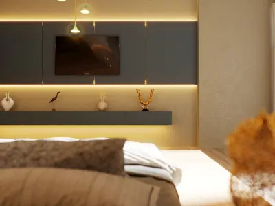 Modern Bedroom Design 3D model