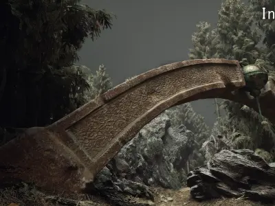 RedStone Arch with Ornaments Low-poly 3D model