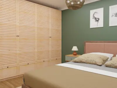 Bedroom Realistic Scene 3D model