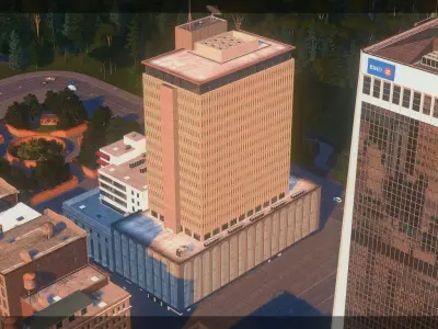 Franklin Exchange Low-poly 3D model