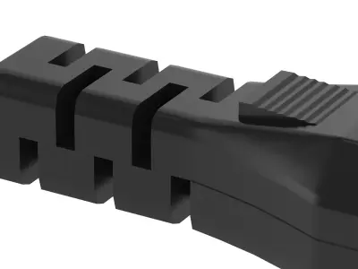 IEC 320 C6 Male 3D model