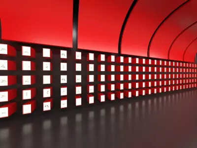 Futuristic Sci-Fi Tunnel Corridor Environment 3D model