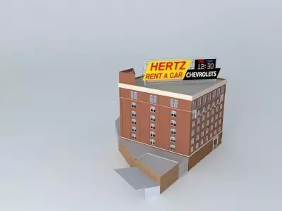 Texas School Book Depository as in 1963 Free 3D model
