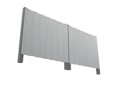 Low Poly Construction Metal Fence v1 001 Low-poly 3D model