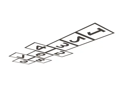 Hopscotch V1 002 Low-poly 3D model