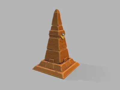 Pillar Egypt Stylized Low-poly 3D model