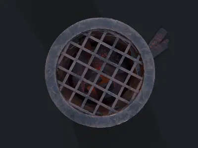 Old Braizer Low-poly 3D model