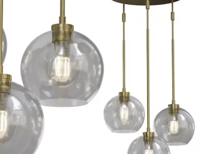  Sculptural Glass 3 Light 3D model