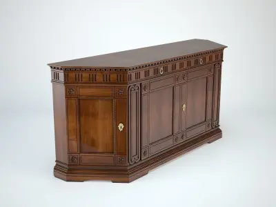 chest of drawers 3D model 4