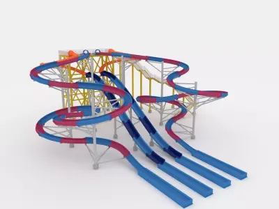 Waterpark Slide 7 3D model