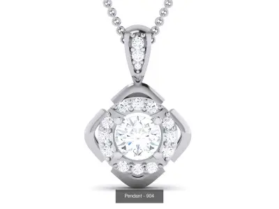 36 Solitaire pendant 3dm renders details 3D Model Pack