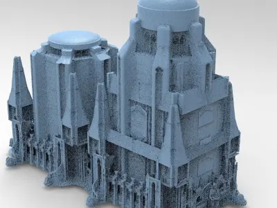 Fantasy Gondor Structure 2 tower designs  3D model