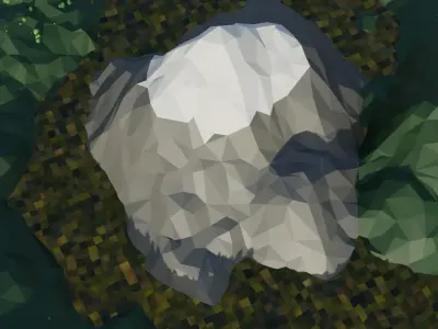 Mountain Environment Low Poly 3D model