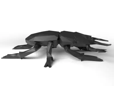 Stagbeetle Low Poligonal Low-poly 3D model