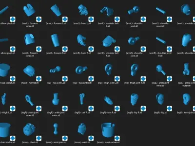 Phase III Dark Trooper One12 Scale Articulation STL Files 3D print model