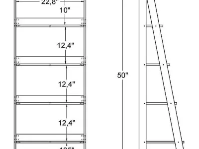 Forest Gate bookcase 3D model