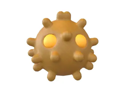 Virus Character v1 011 Low-poly 3D model