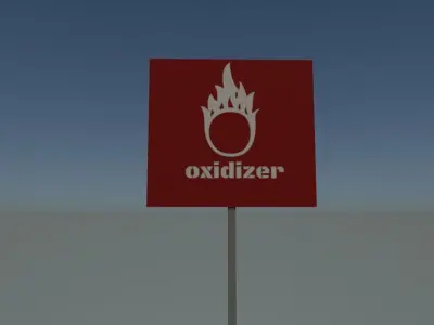 Sign oxidizer Free low-poly 3D model