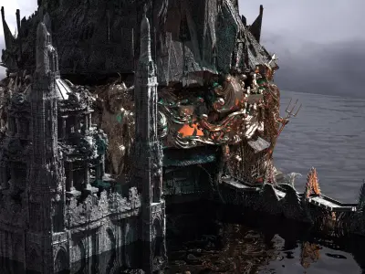 Ocean Master Tower City Kit bash 3D model