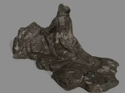 Jesus rock Low-poly 3D model